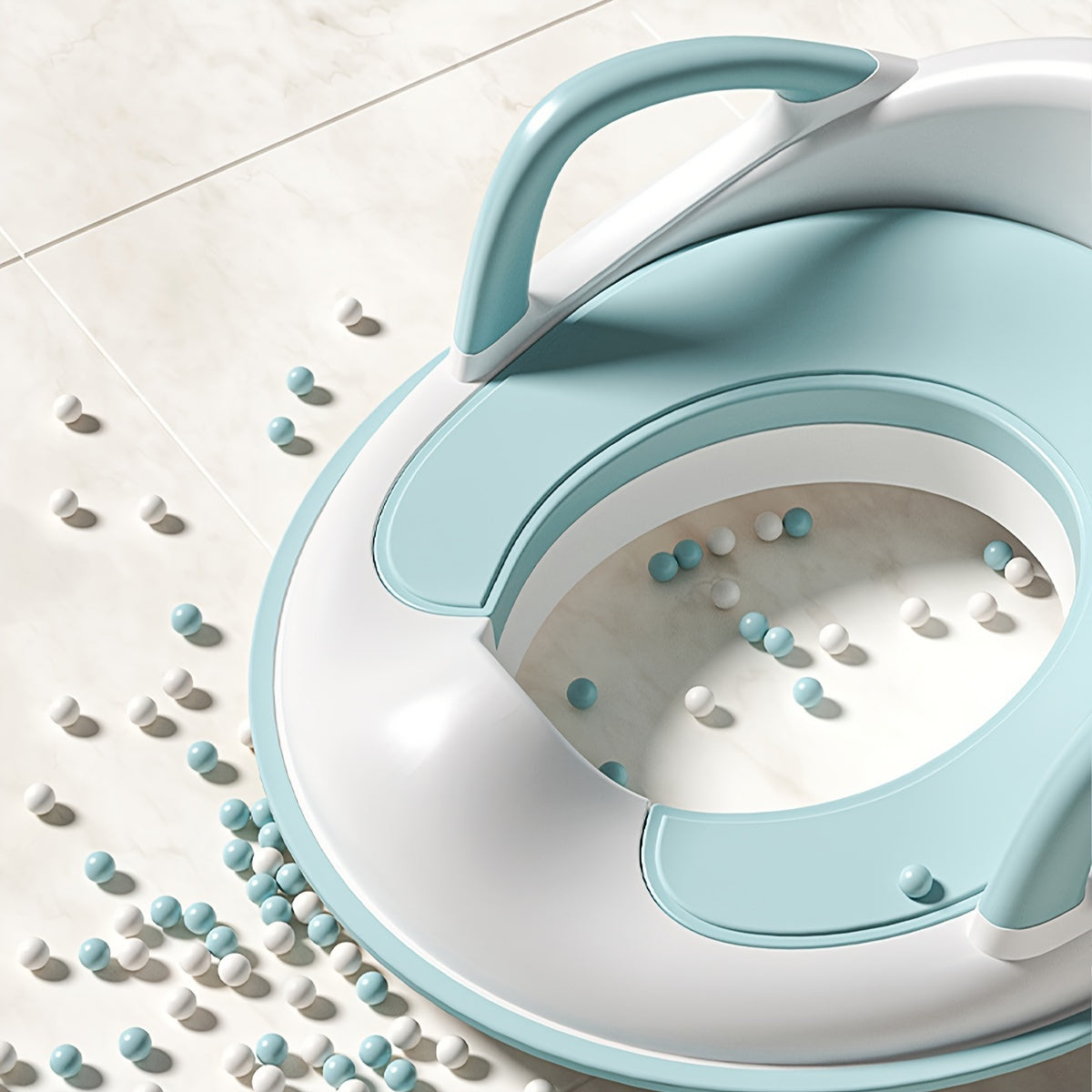 Potty Training Seat for Ages 3-6 with Handles Durable Plastic Easy to Clean Dual Color