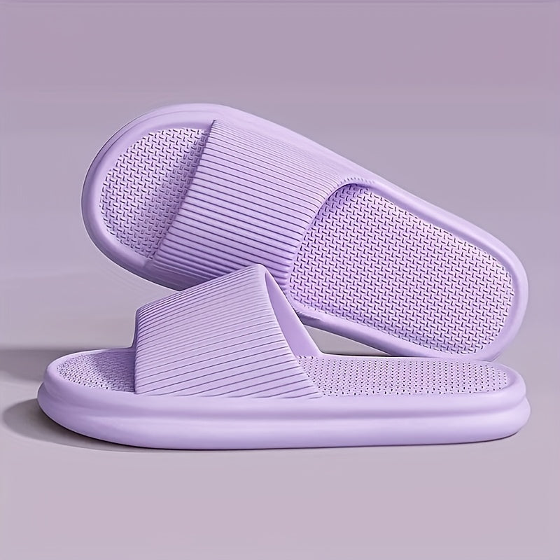 Unisex EVA Non-Slip Slippers Minimalist Stripe Indoor Outdoor Comfort