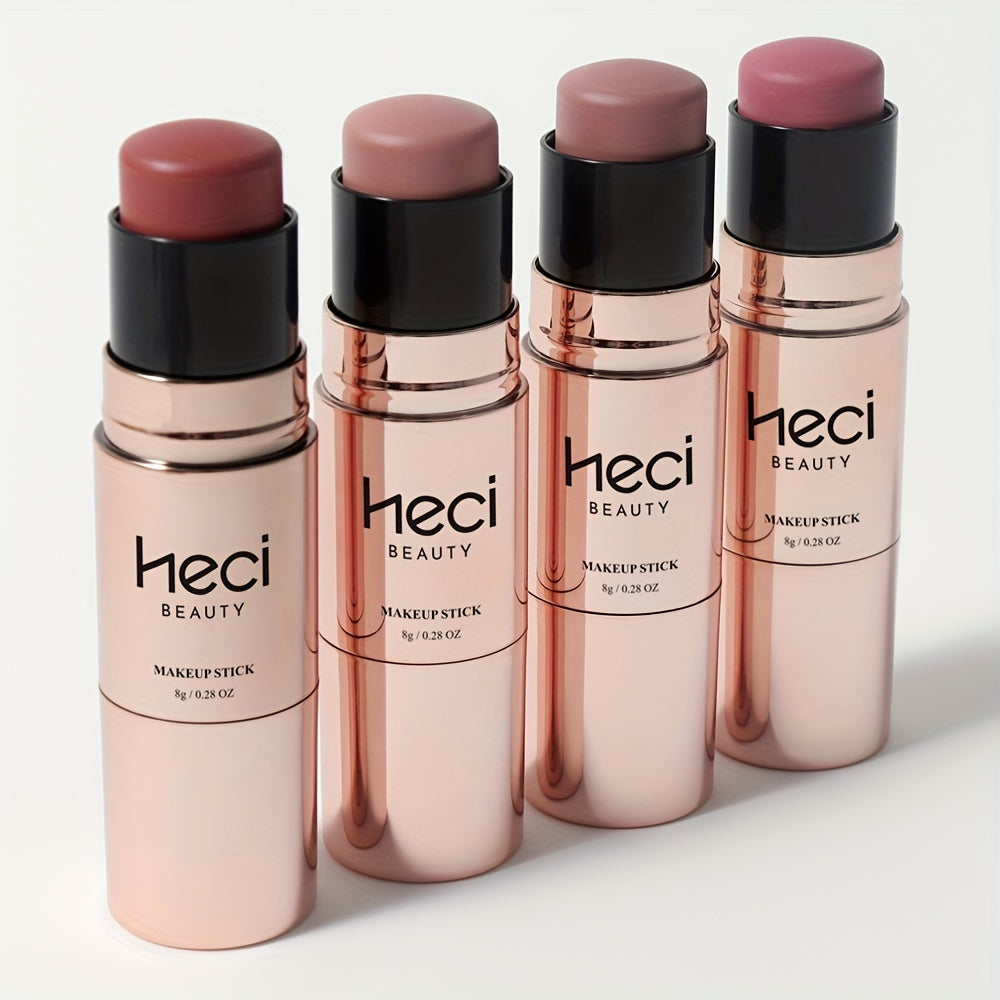 Women Waterproof Double-Ended Blush Stick with Lip Gloss Eyeshadow