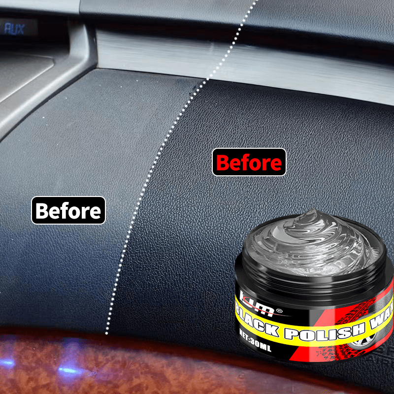 Plastic Car Repair Paste for Bumpers and Tires Black Gloss Finish
