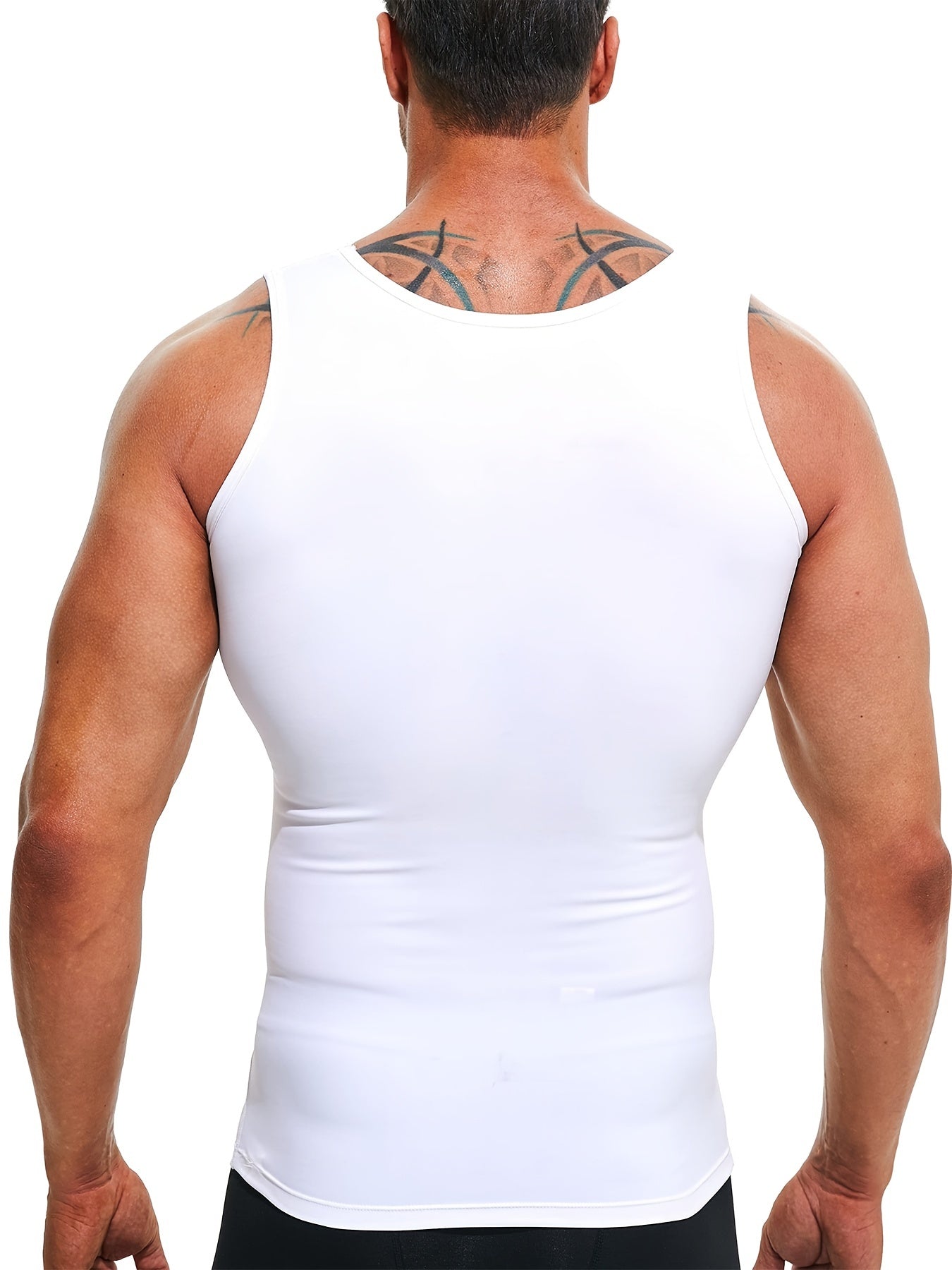 Men's Compression Sweat Vest Slimming Workout Body Shaper Tank Top Nylon Spandex