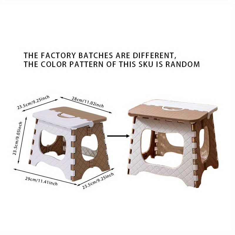 Thickened Plastic Folding Stool Portable Mini Outdoor Chair Bench Black