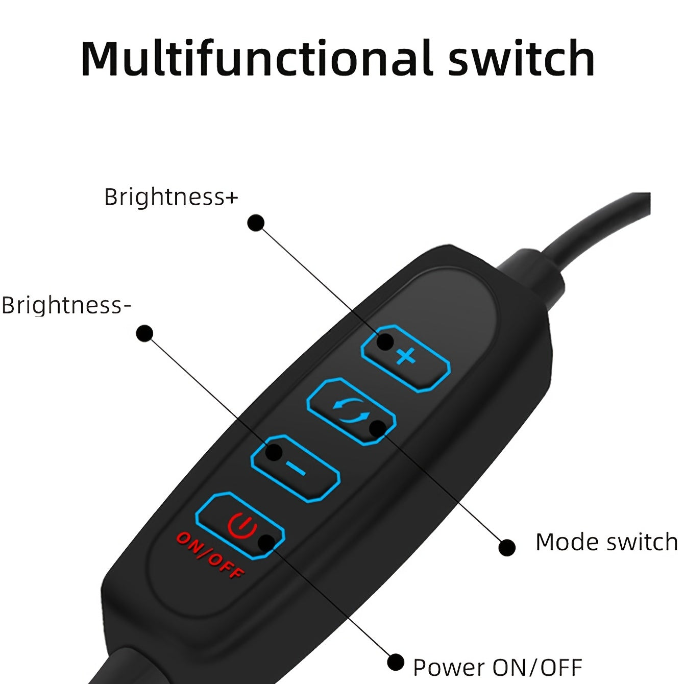 10-Inch LED Photography Fill Light with 360° Rotation and Multifunctional Switch
