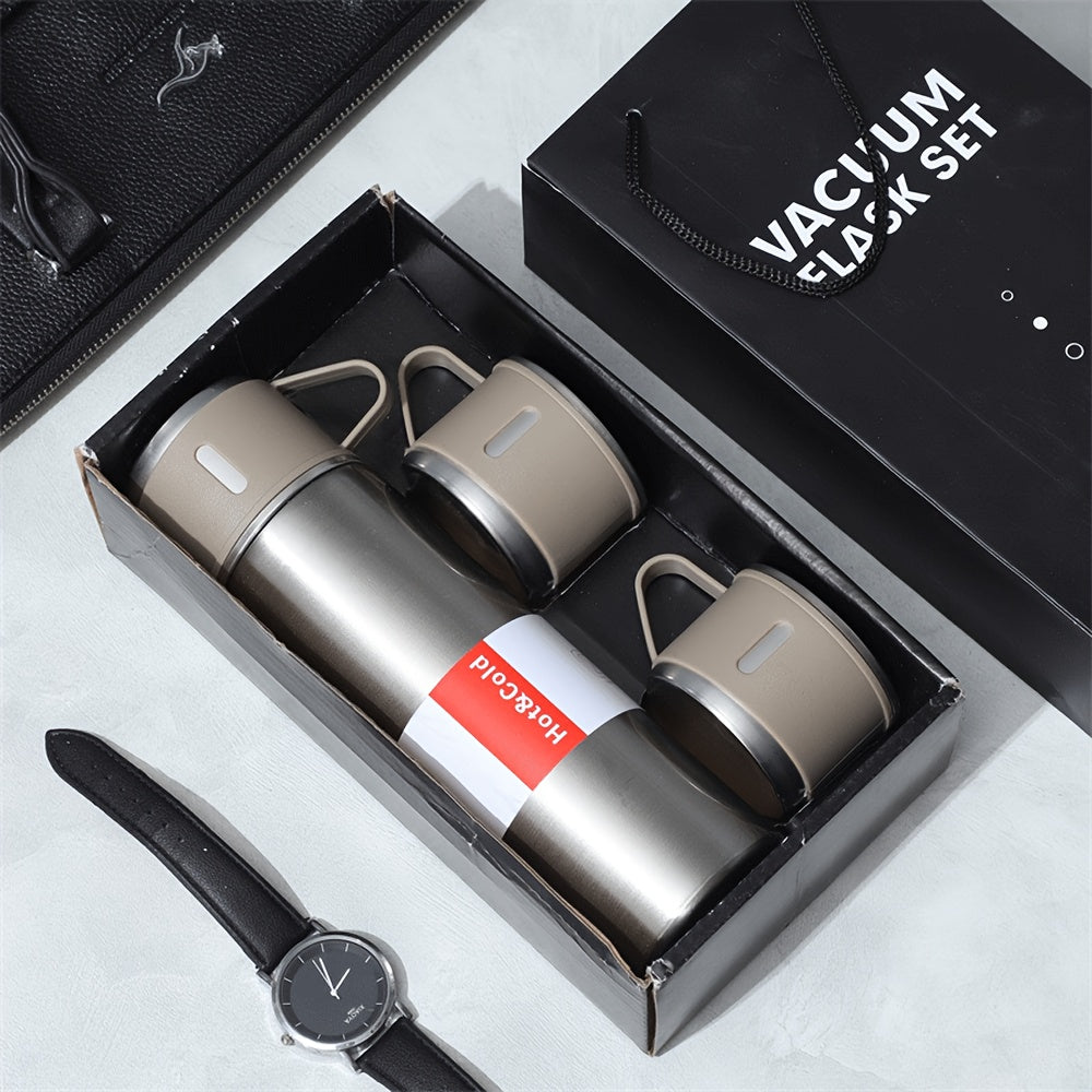 Stainless Steel Vacuum Insulated Water Bottle Set 500ml Travel Mug Gift