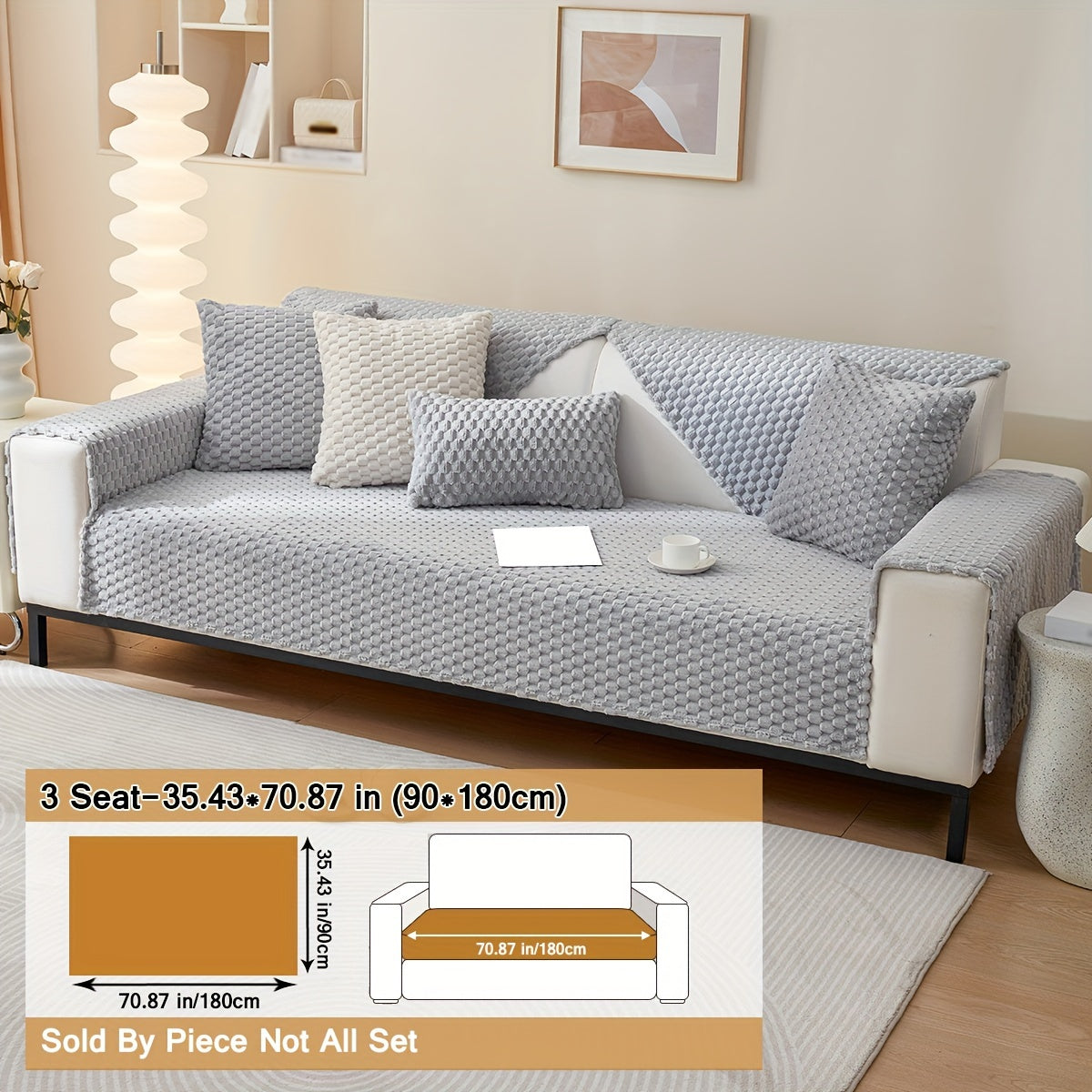 Чехол на диван из полиэстера для кресла до секционного, нескользящий, царапиноустойчивый, моющийся в машине, домашний декор