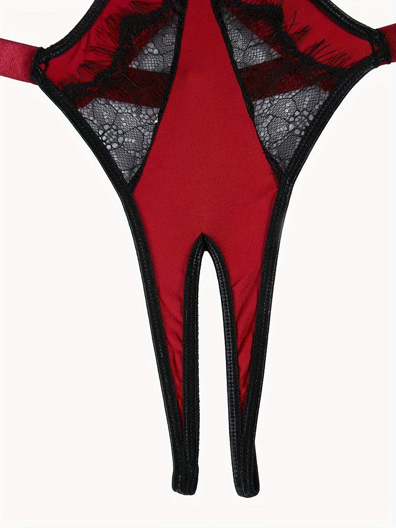 Lace Teddy with Strappy Design for Women Boudoir Lingerie