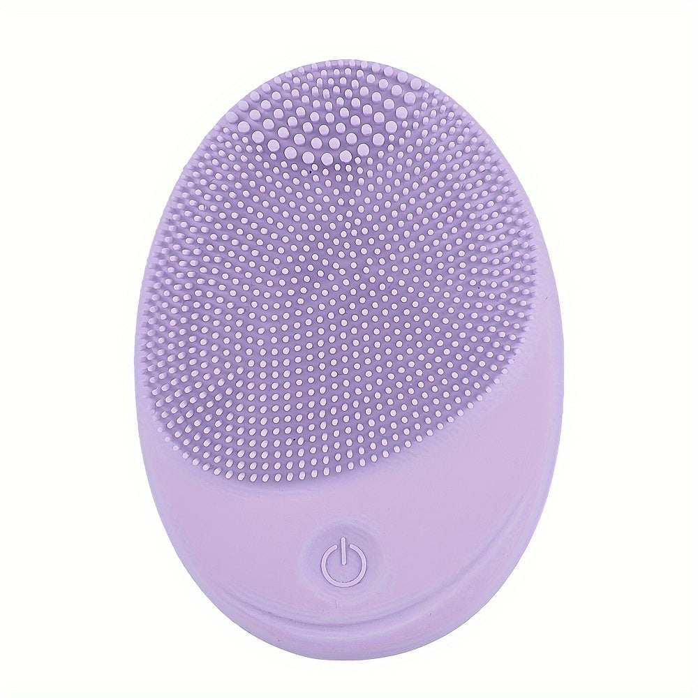 Silicone Facial Cleansing Brush with Sonic Vibration Deep Exfoliation and Massage