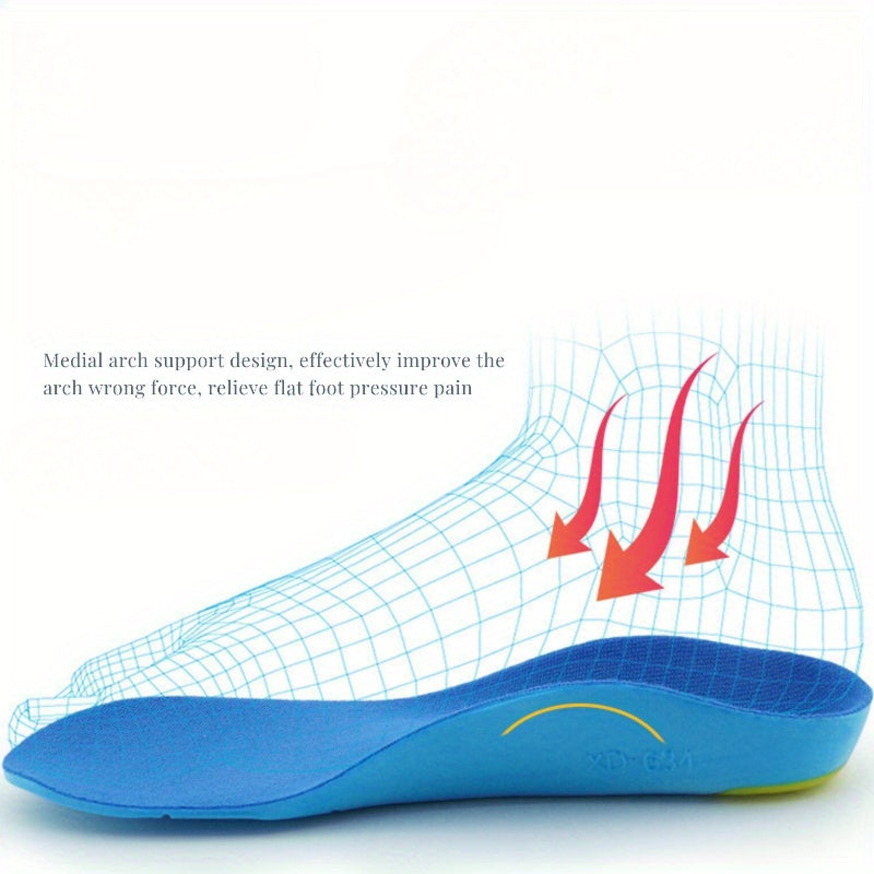 Children's Orthopedic Insoles Arch Support Shock Absorbing PU Flat Foot High Arch