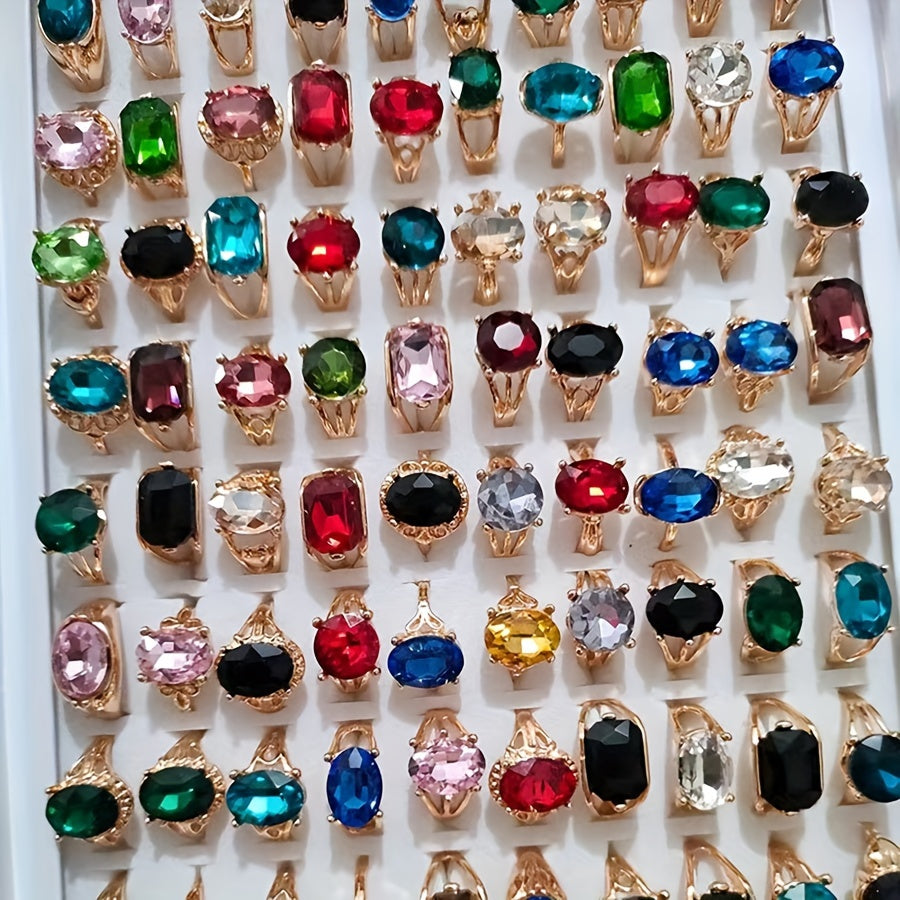 Vintage Ring Set with 10 Assorted Styles in Gold or Silver Finish