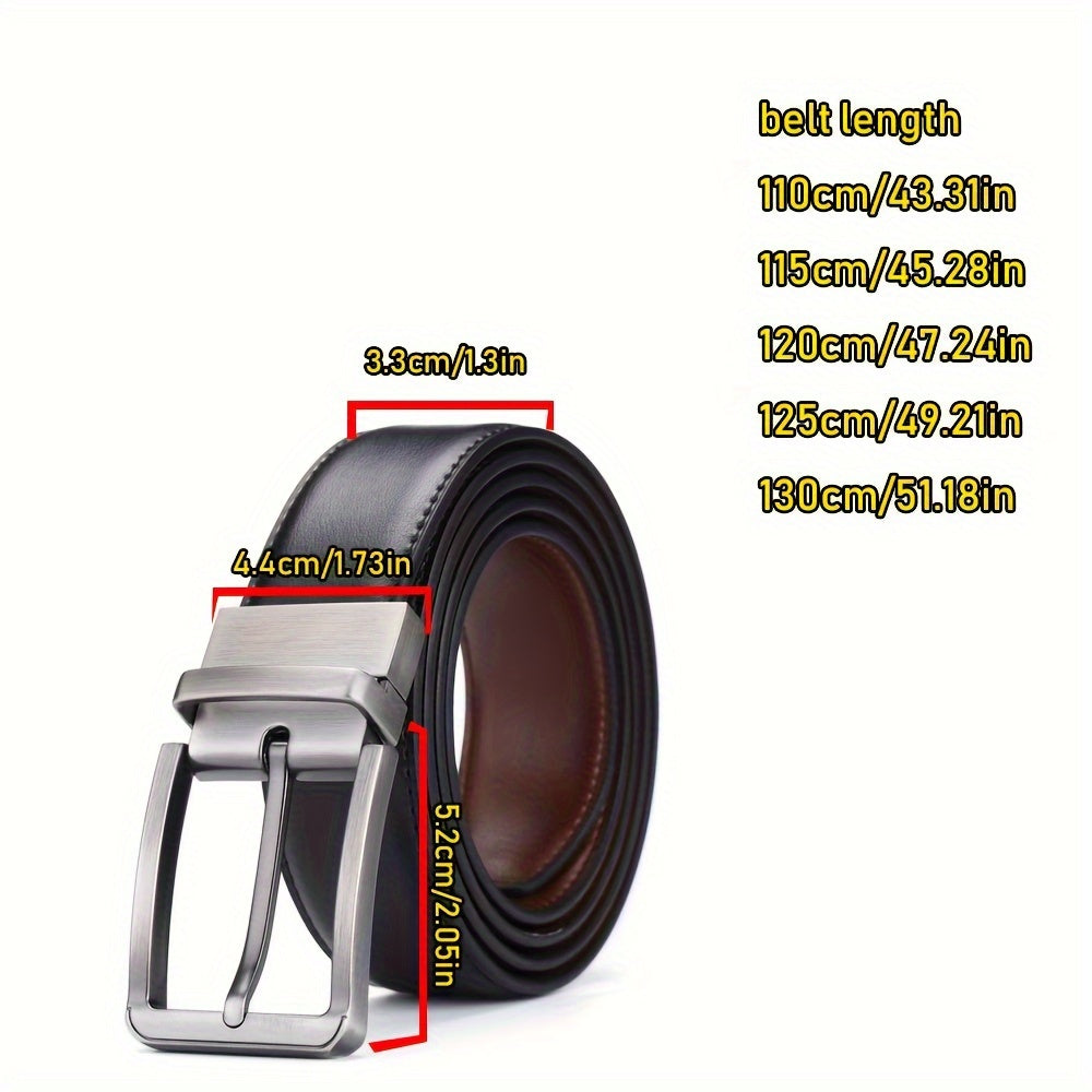 Men's Genuine Leather Belt with Automatic Buckle for Casual Wear