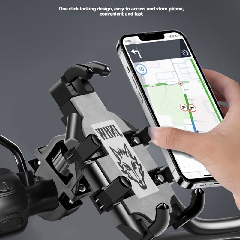 Motorcycle Phone Holder Shockproof Bicycle Mount Rotatable Vehicle Phone Carrier