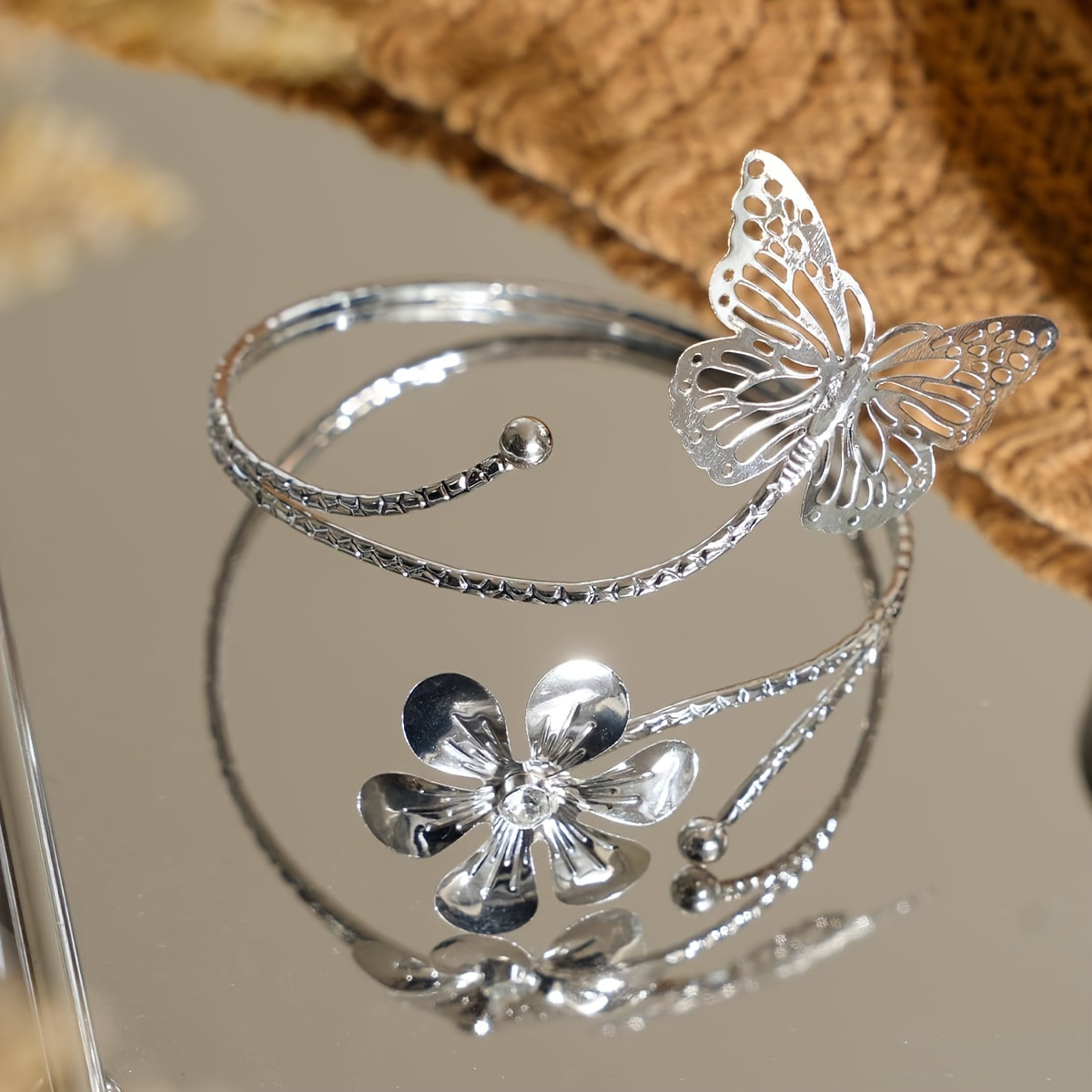 Modern Minimalist Curtain Tiebacks with Butterfly and Flower Design, Adjustable, Easy Install