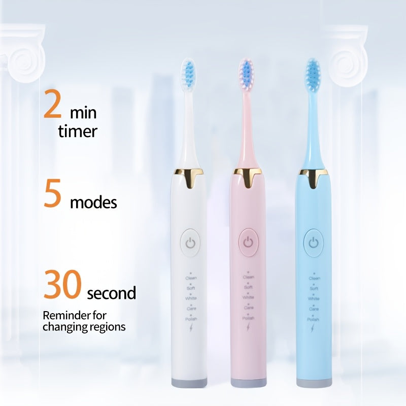 Rechargeable Sonic Electric Toothbrush for Adults with 9 Heads