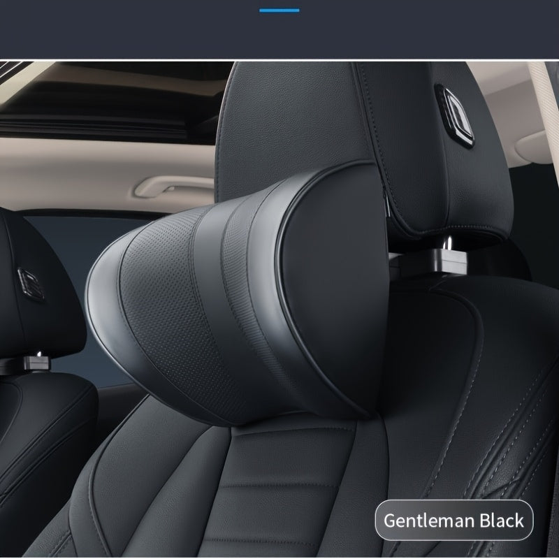 Black Adjustable Car Headrest with Memory Foam Neck Support