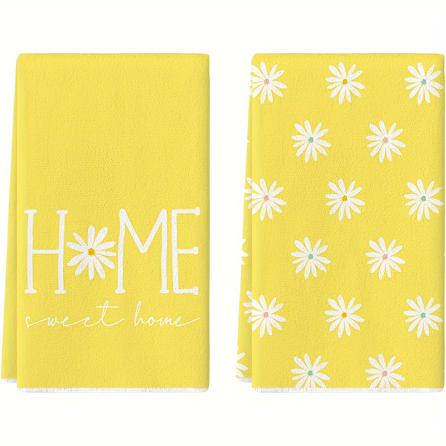 Set of 2 Summer Floral Kitchen Towels 45.72x71.12 cm for Wedding Decoration