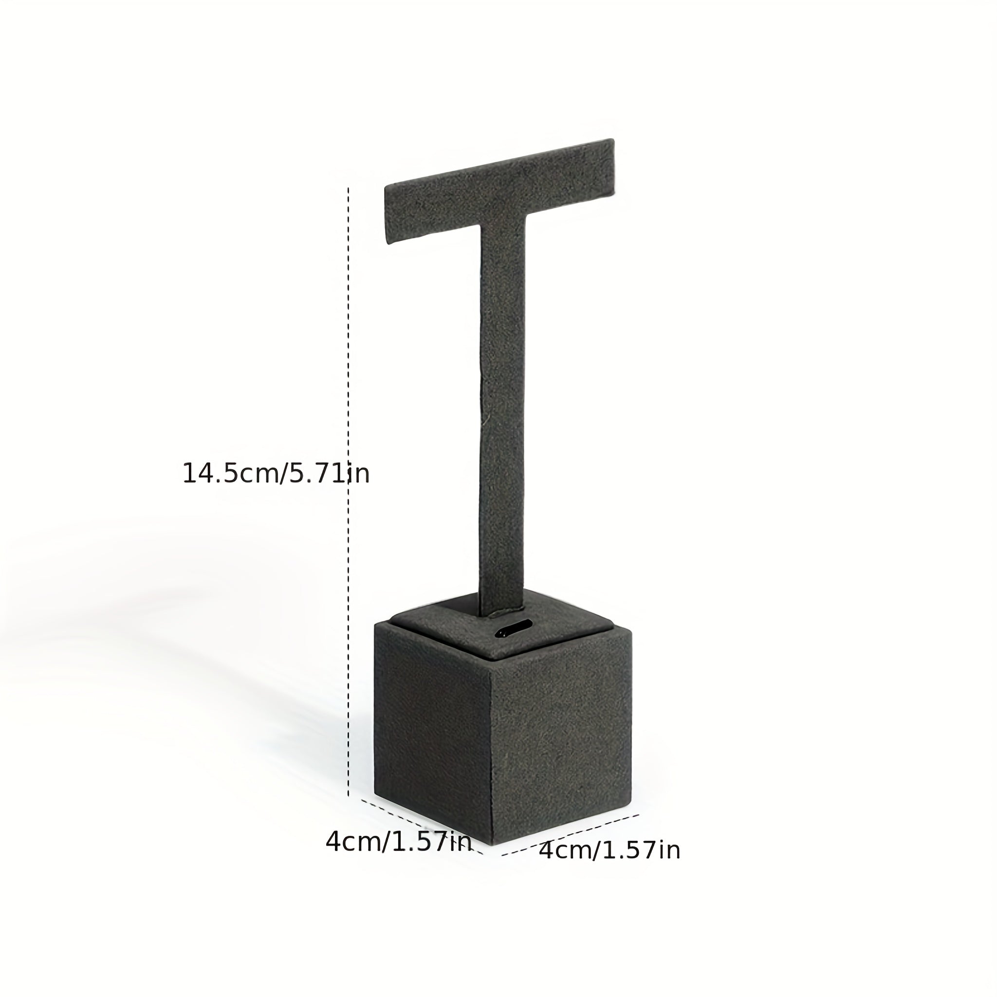 Набор дисплеев для украшений серого цвета с кулоном, серьгами, кольцом, подставкой и подносом