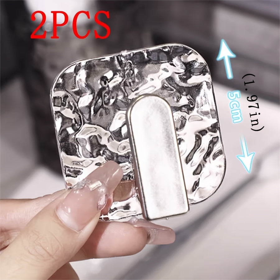 Acrylic Wall Hooks No-Drill Adhesive Bathroom Kitchen Utility Set