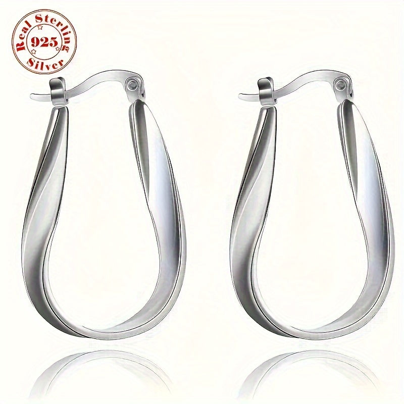 Ayollar uchun Sterling Silver Mobius Twist Hoop Earrings - Nafis va gippoallergen, Har kuni kiyish uchun ideal. Mukammal sovg'a tanlovi.