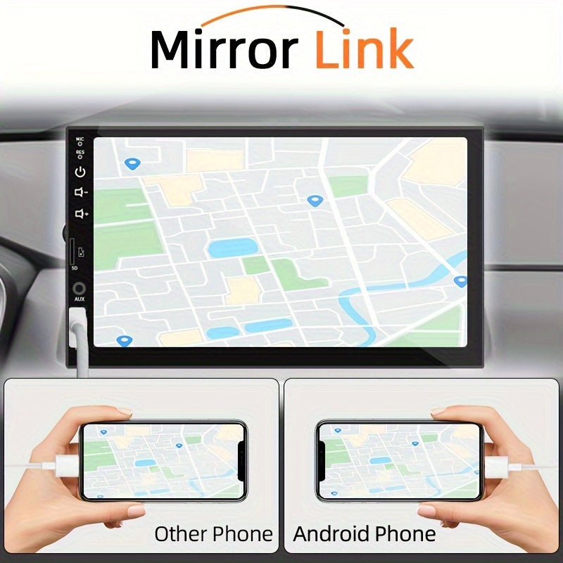 Car MP5 Radio with CarPlay Android Auto 7-Inch HD Touch Screen GPS Reversing Camera Support