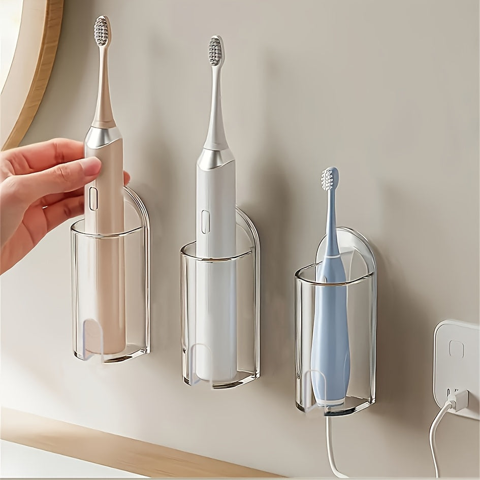 Self-Adhesive Electric Toothbrush Holders Bathroom Organizer Space-Saving Storage Gift