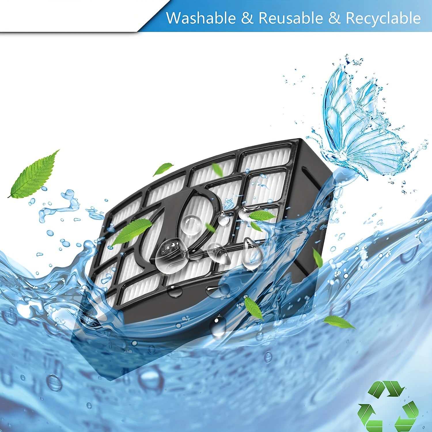 Replacement Filter Set for Upright Vacuum Cleaner with Foam, Felt, and HEPA Filters