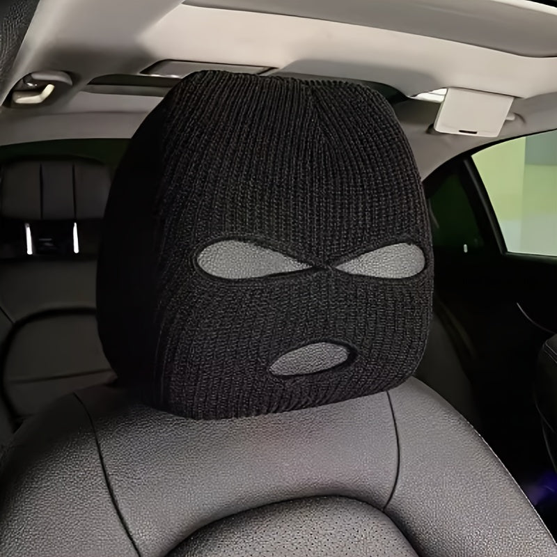 Unisex avtomobil o‘rindigi boshqapi qopqog‘i, fleece, qora va oq, to‘ldirishsiz