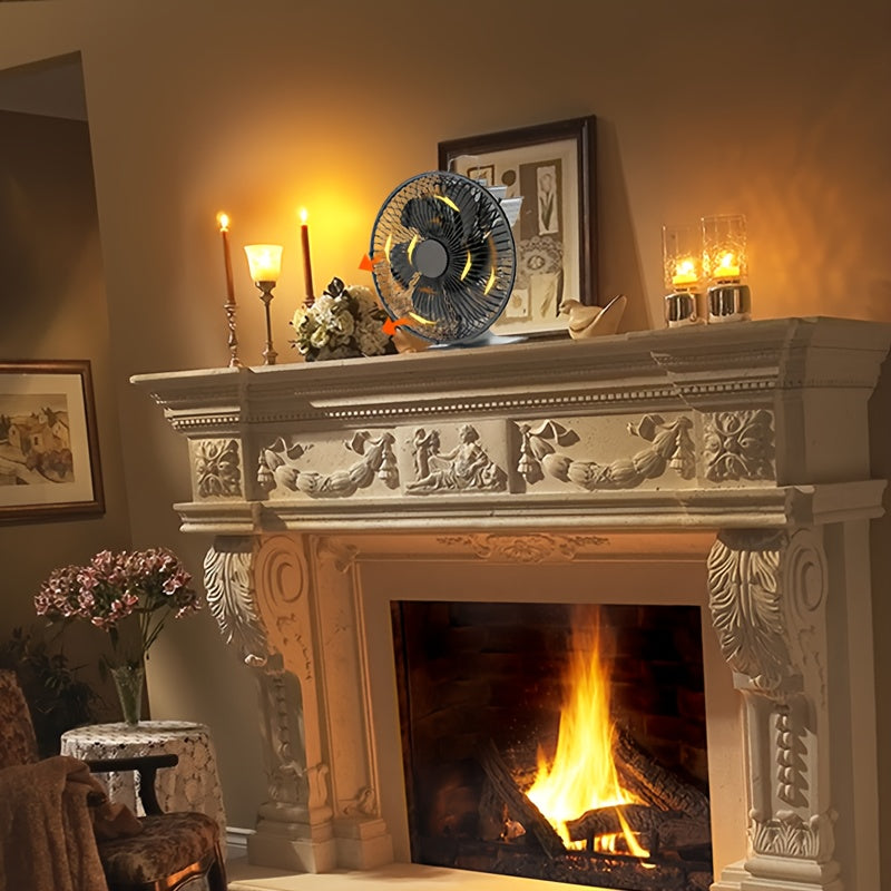Quiet Fireplace Fan with Auto-Shutoff, Metal Construction, Thermoelectric Blade