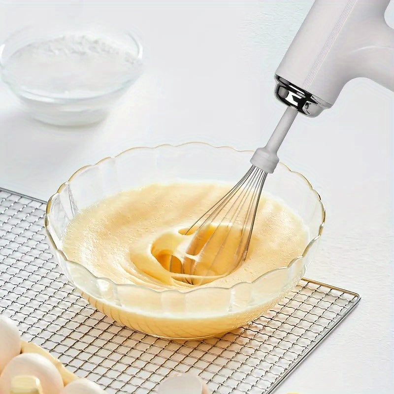 Batidora eléctrica de mano para pasteles, recargable por USB, portátil, ligera, para hornear galletas y muffins