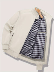 Men's Softshell Jacket with Pockets Zipper Stand Collar for Spring Autumn Outdoor