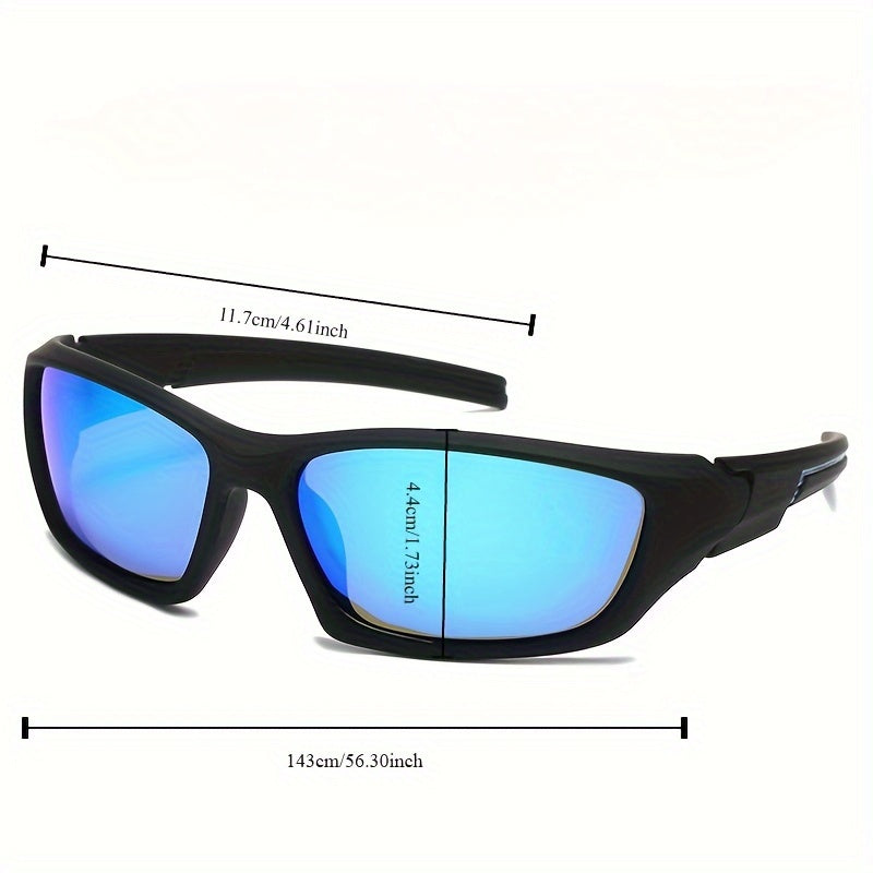 Unisex Polarized Sports Glasses for Hiking and Surfing 139mm Wide Frame TAC Lens