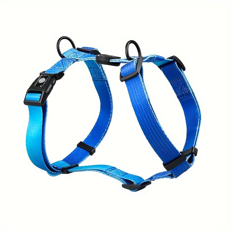 Adjustable Dog Harness for Small to Medium Dogs Polyester Gradient Pastel with Buckle Handle