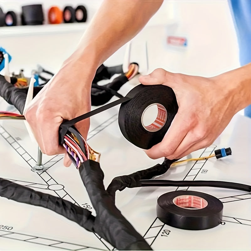 High-Temperature Resistant Hook-and-Loop Fastener Tape Black for Automotive Wiring