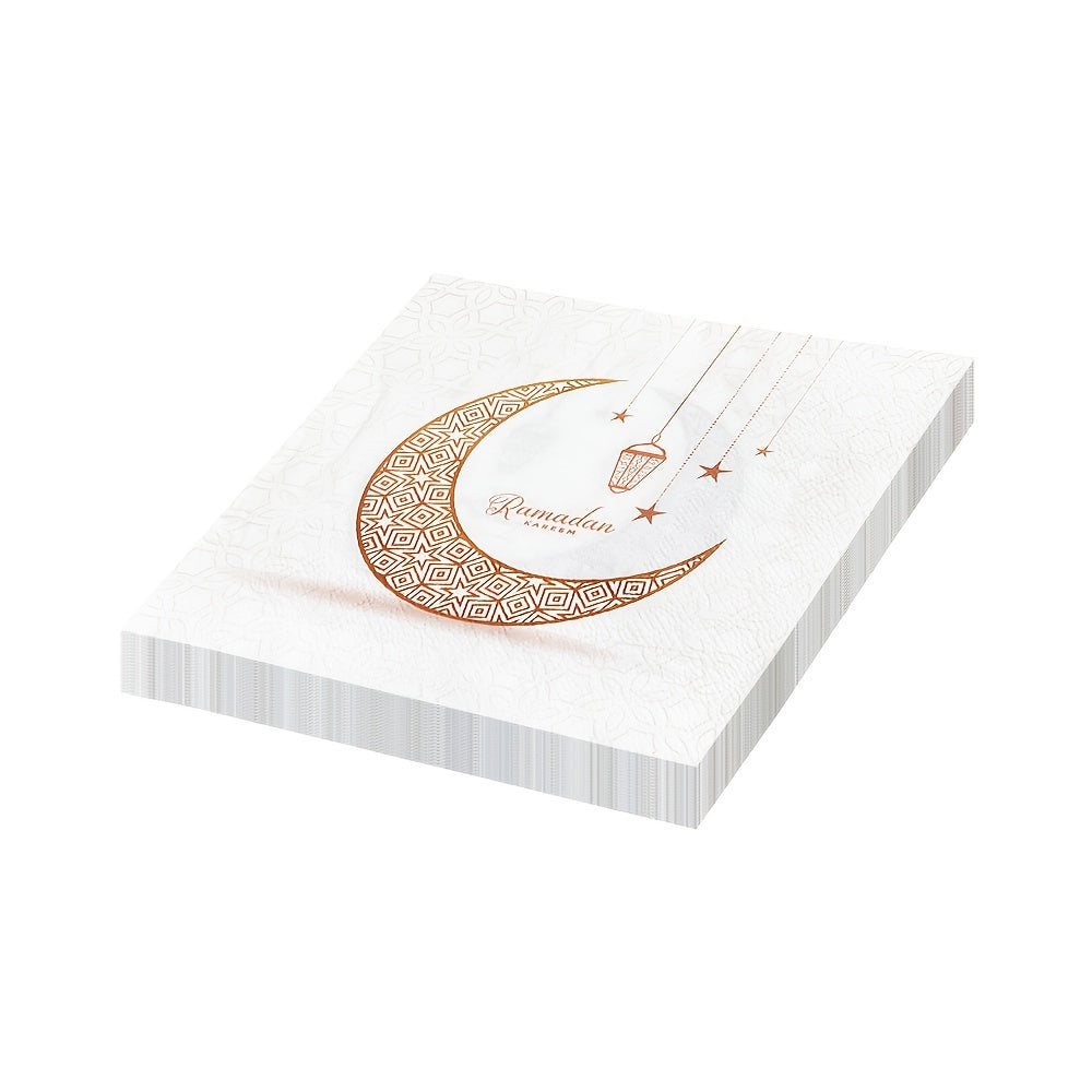 20 Disposable Paper Towels Ramadan Decorations Moons Lanterns 33cm for Parties