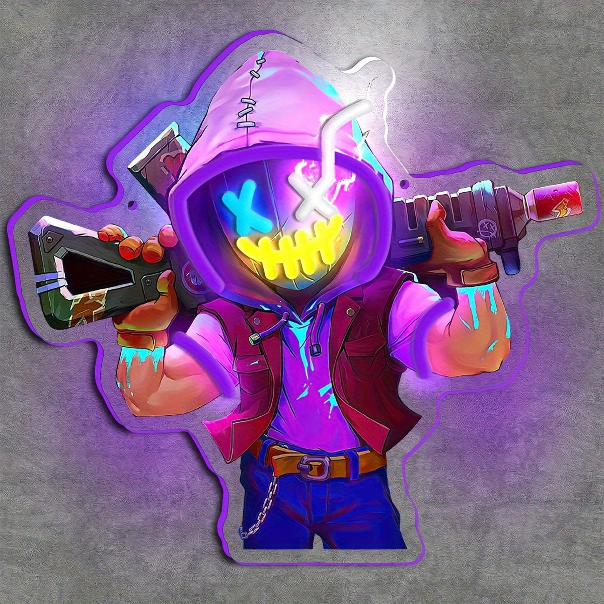 LED Wall Art with UV Printing for Game Studios Bars and Bedrooms USB Powered