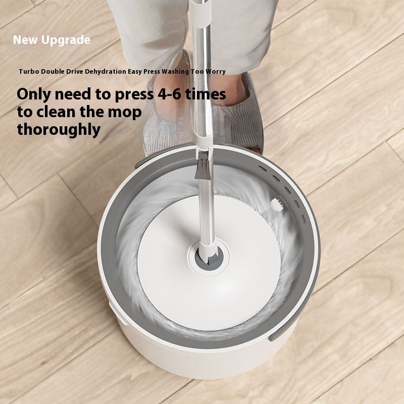 Turbo Spin Mop and Bucket Set with 128cm Handle, Easy Wring System