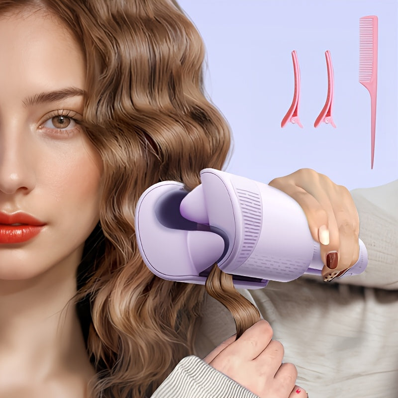 Women Ceramic Hair Waver with 32mm Dual Barrels for Wide and Deep Waves