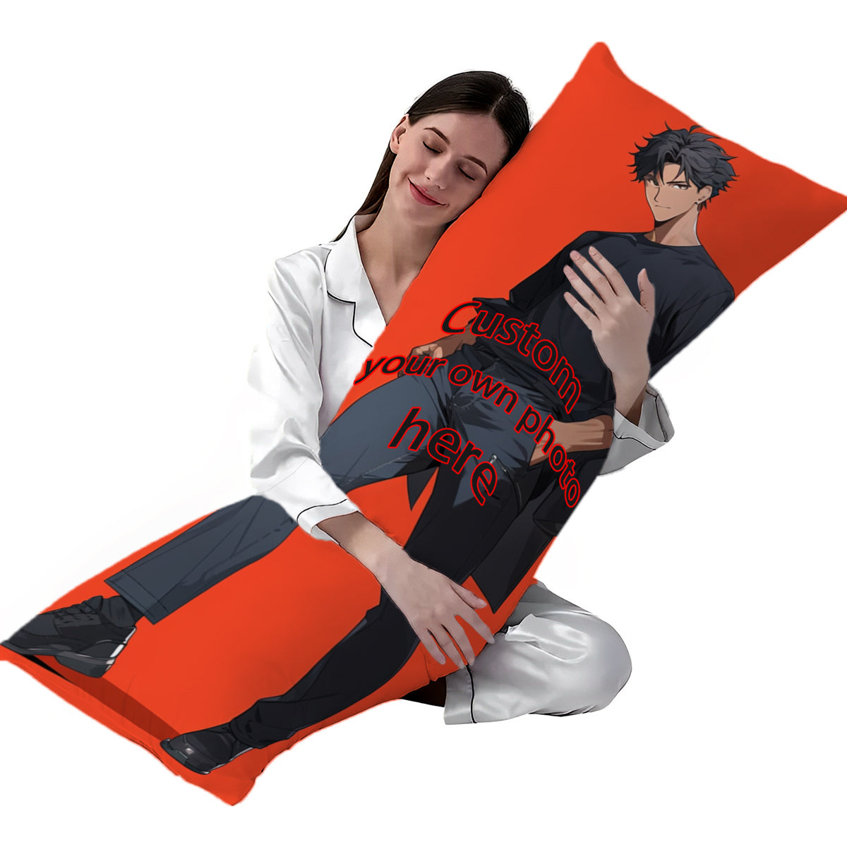 Personalized Anime Body Pillow Cover 50.8x137.2cm Soft Plush Custom Photo Gift