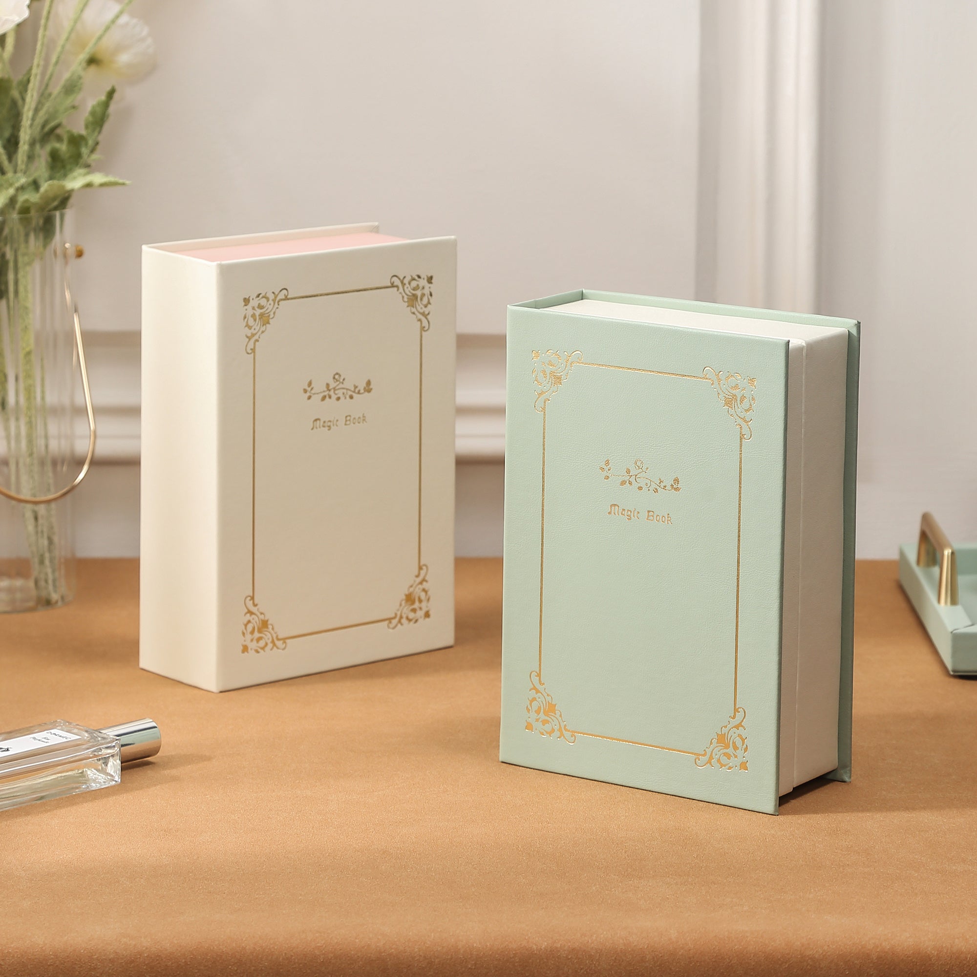 Caja organizadora de joyas magnética para pulseras, collares, anillos y diario en forma de diario