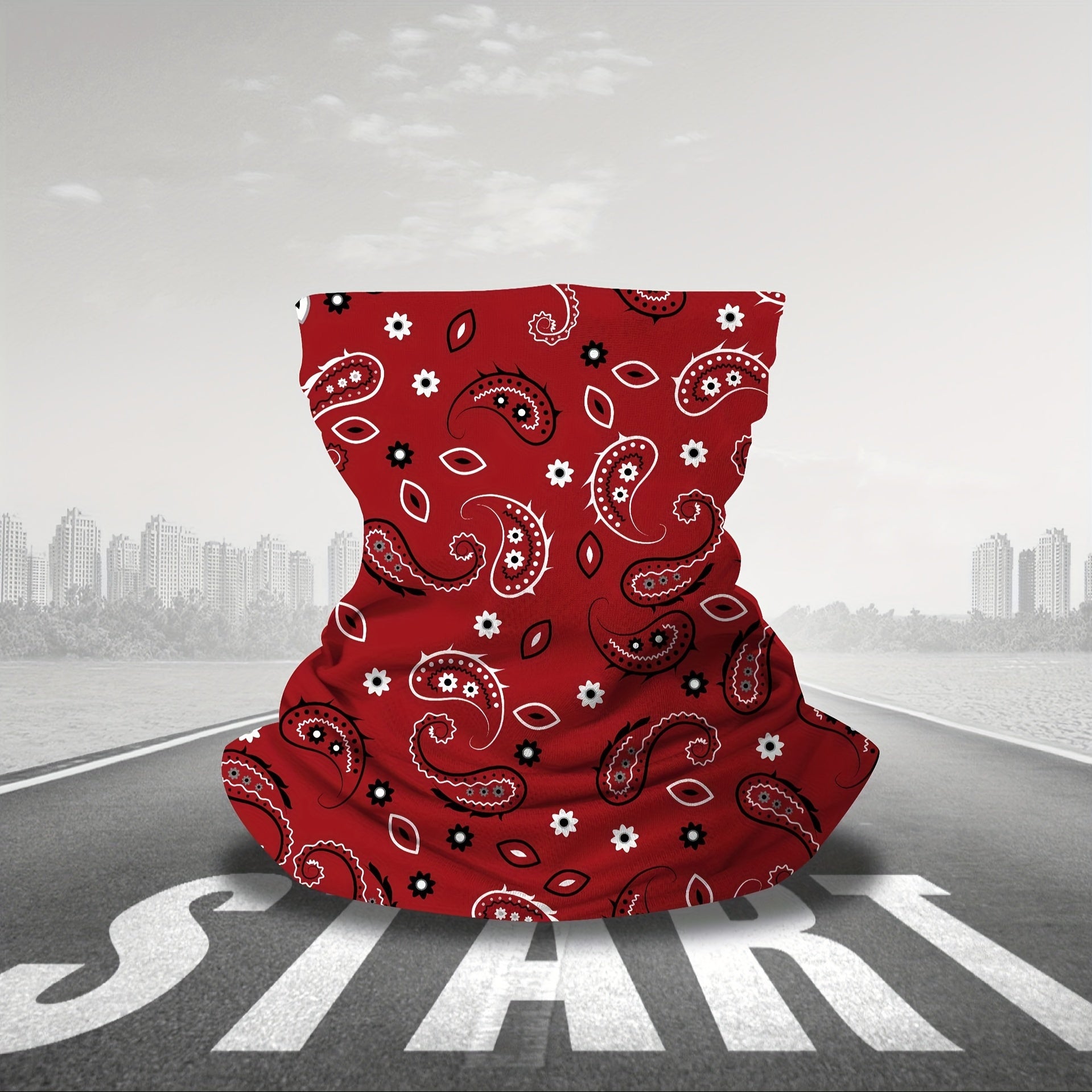 Стильная маска для лица с узором пейсли для защиты от солнца для женщин - дышащий, ветрозащитный воротник для рыбалки и велоспорта