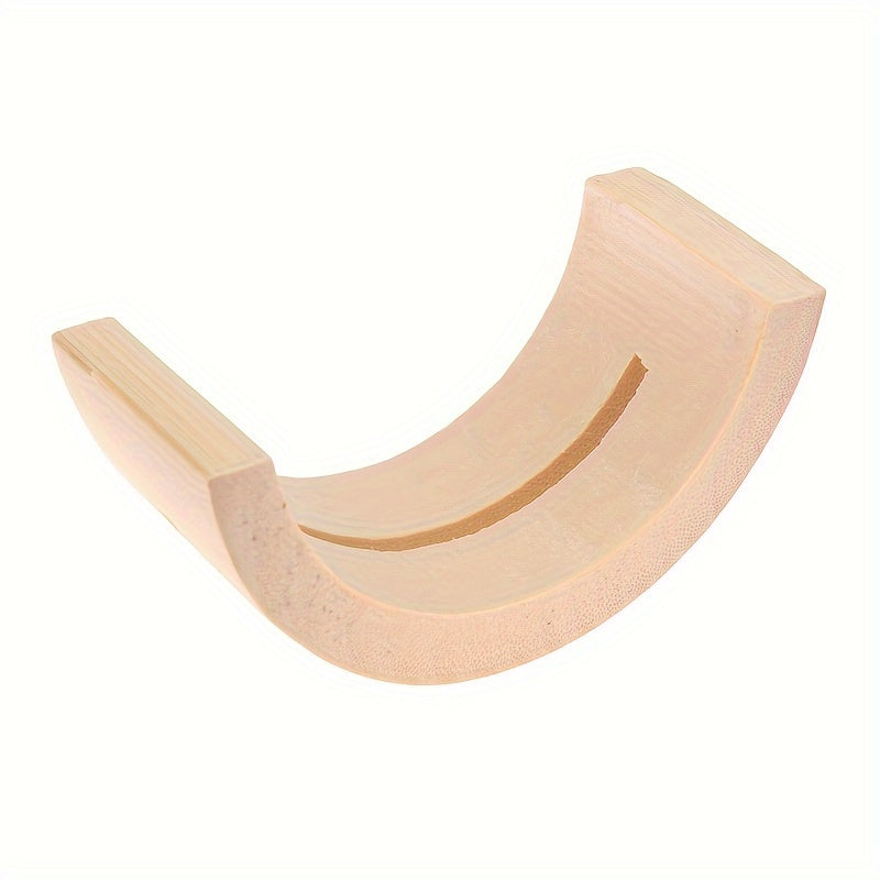 Bamboo Fan Stand with Wooden Holder for Home and Office Decor