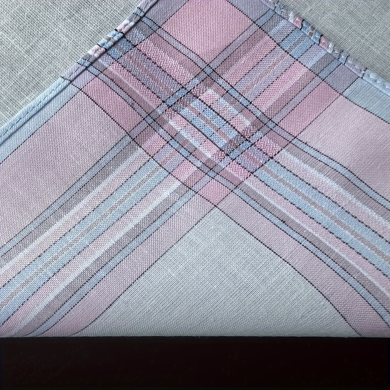 Men's Cotton Handkerchiefs 6-Pack Lightweight Striped 28.45cm Soft Absorbent