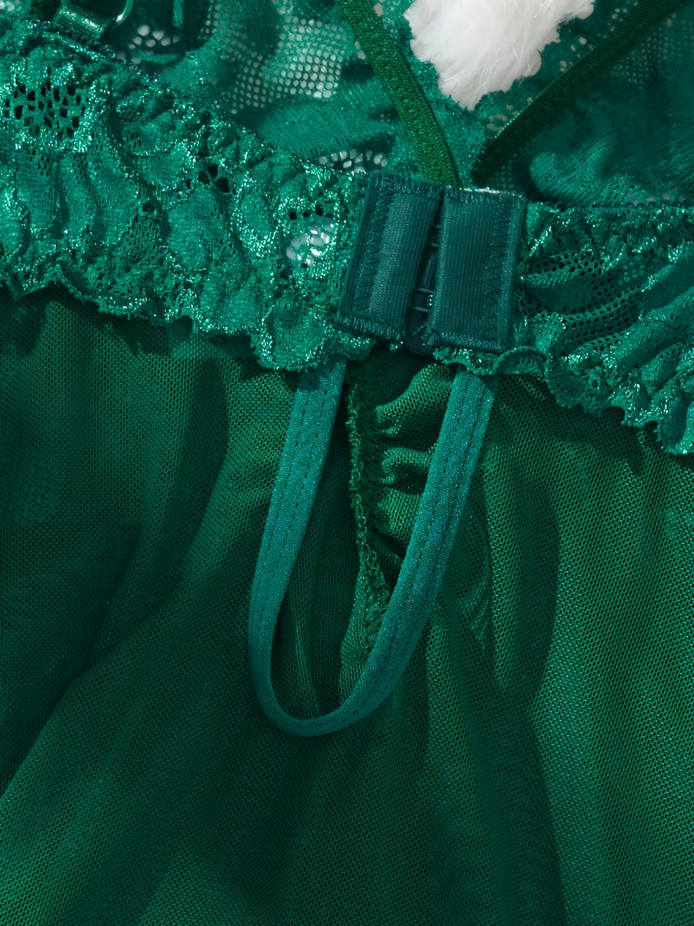 Ayollar uchun polyester to'qilgan uyqu kiyimlari to'plami, sexy dantel bezaklari, bir xil rang, qarama-qarshi dantel tafsiloti, o'rtacha qo'llab-quvvatlash, ko'krak yostiqsiz va qulay cho'ziladigan mato (95% Polyester, 5% Elastan).