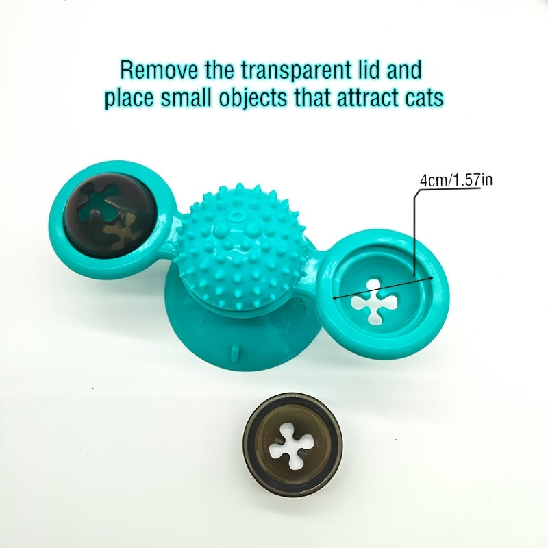 Rotating Cat Toy with Windmill Turntable Stimulates Play and Vitality