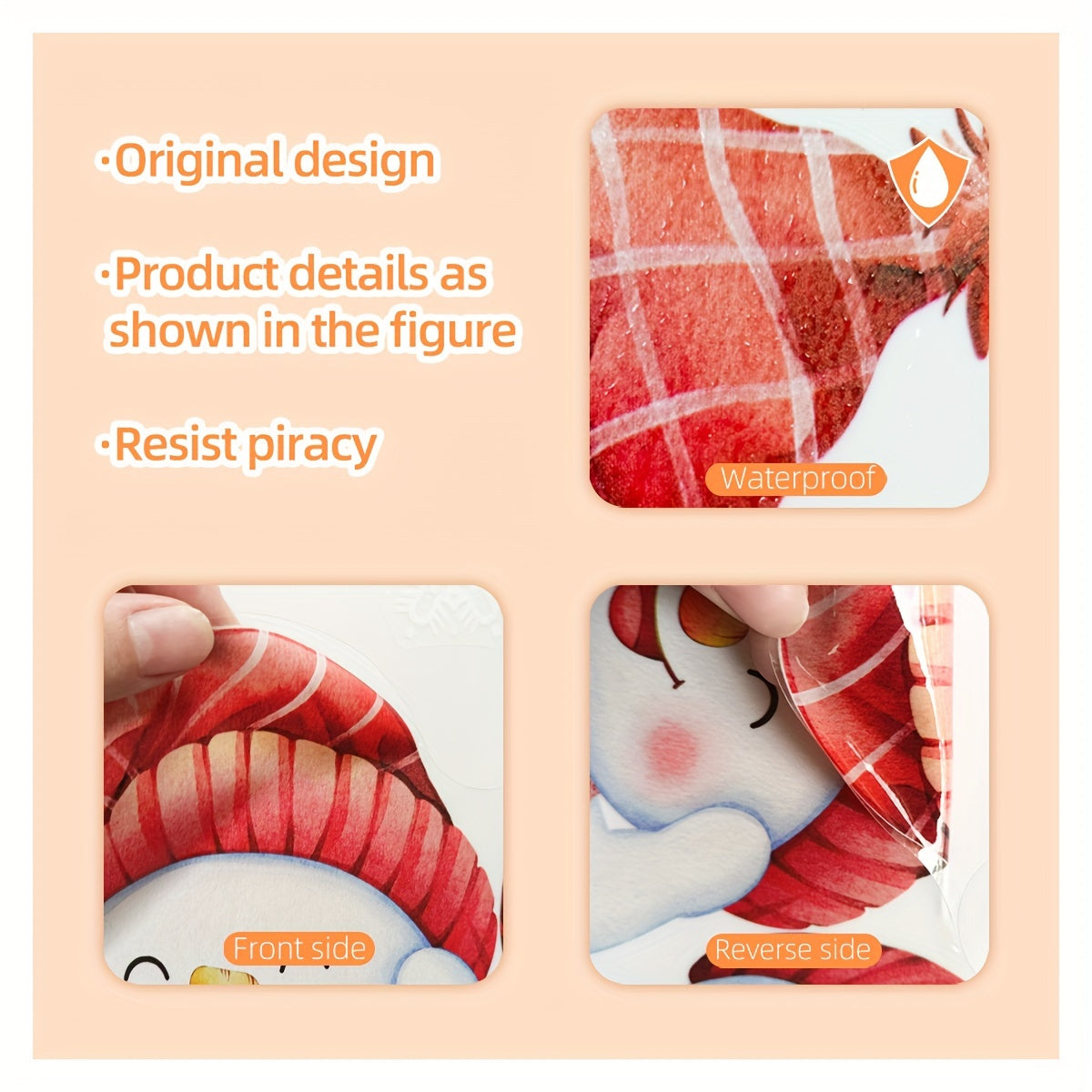 Snowman and Snowflake Window Clings Reusable Decor for Glass Surfaces