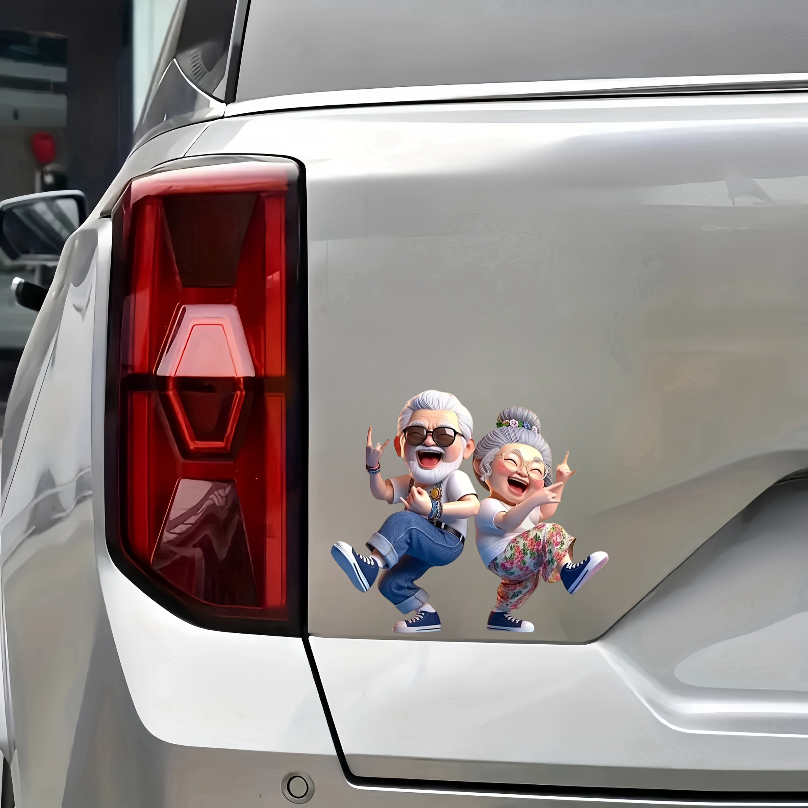 Senior Couple PVC Sticker Waterproof Vinyl Decal for Car Laptop Wall