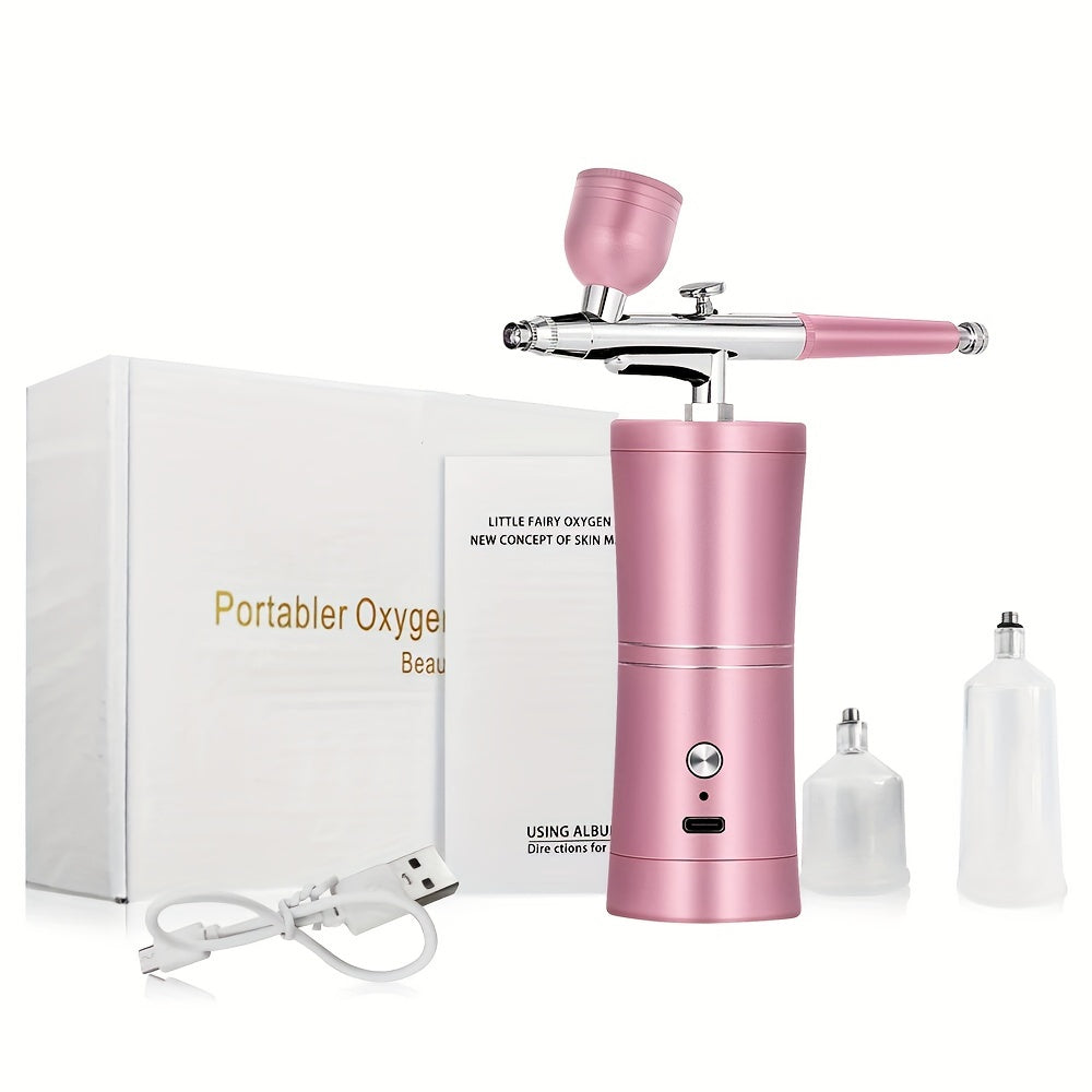 Compact Airbrush Kit with Rechargeable Battery, Mist Sprayer, Spray Gun for Nail Art Crafts and Tattoos