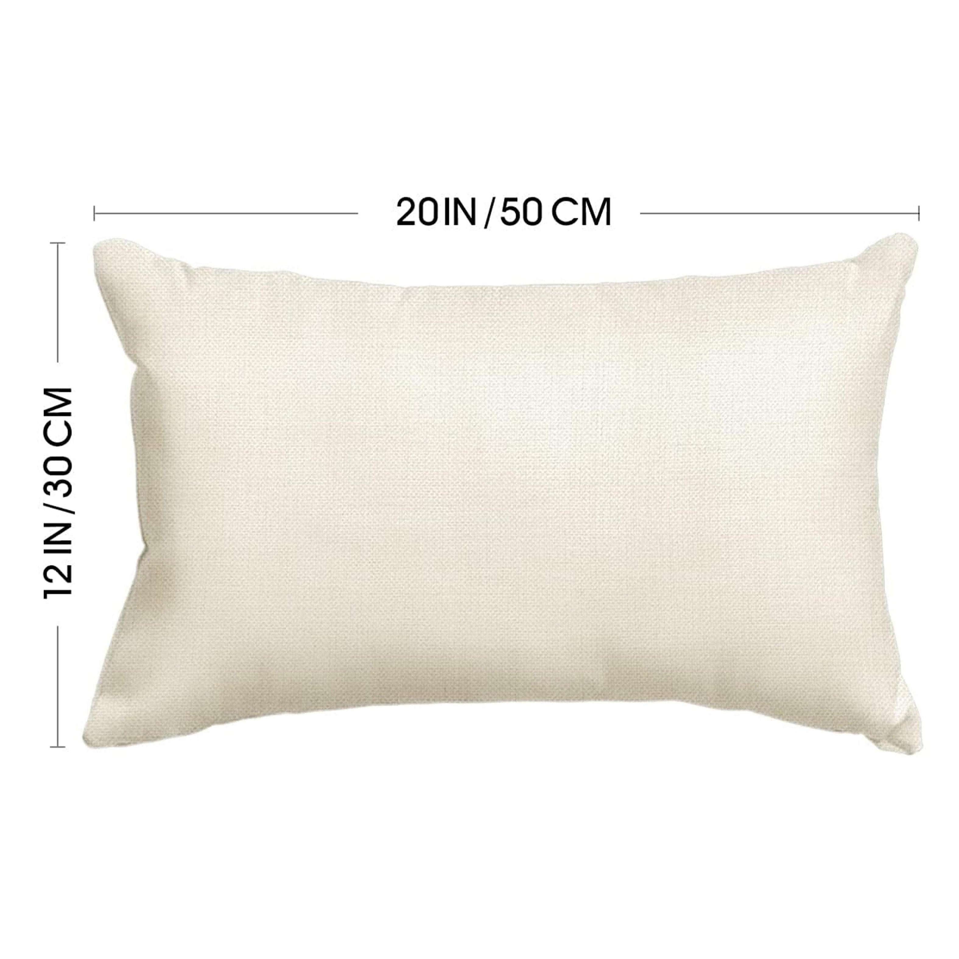 Linen Throw Pillow Cover with Bird Design, Zipper Closure, Machine Washable