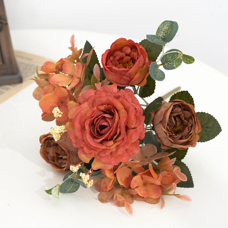 Artificial Flowers with Hibiscus Roses and Peonies for Home Decor Weddings and Gifts
