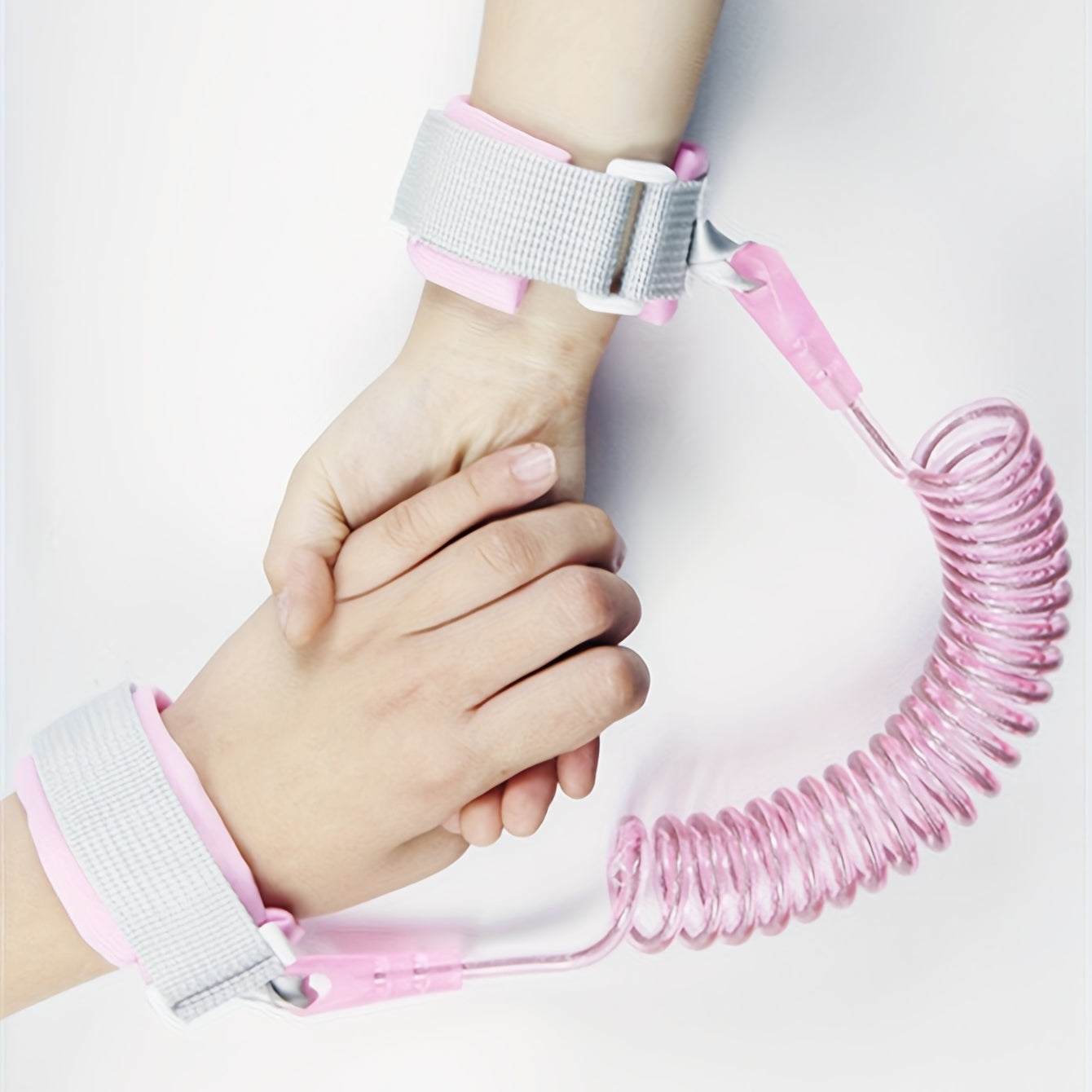 Baby Safety Wrist Link for Toddlers Pink Spring Leash Bracelet Child Safety Accessory