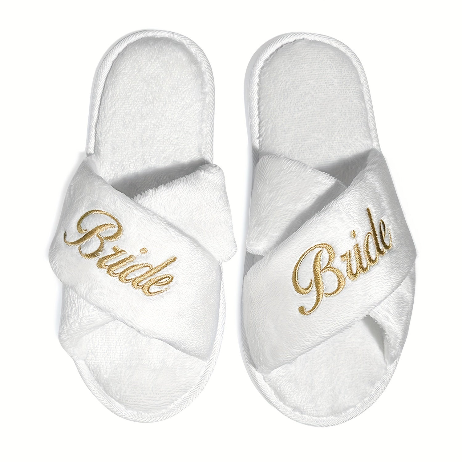 Women Open-Toe Cross Strap Slippers Comfortable Soft Sole Wedding Party Shoes